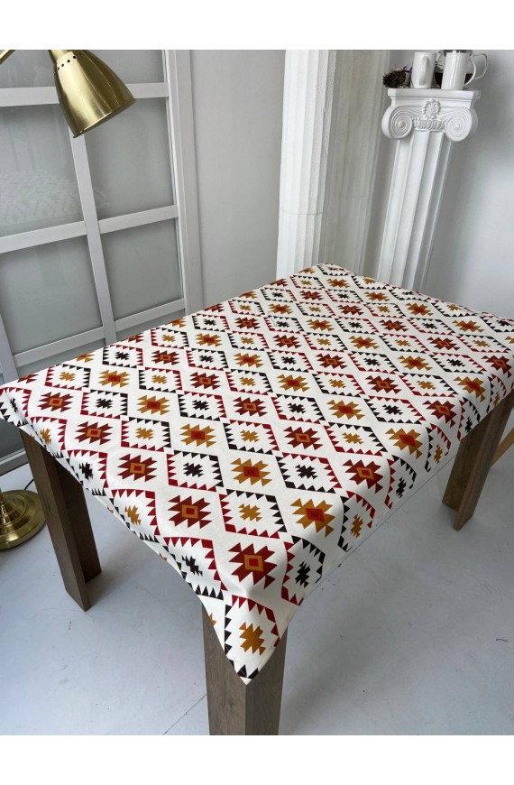 "Ethno" Print Tablecloth with Teflon Coating