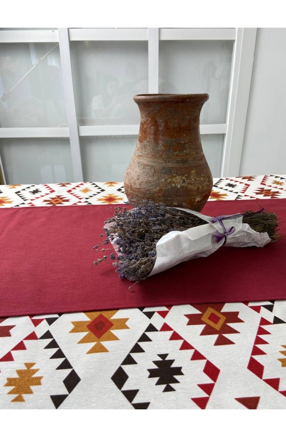 Ethno Print Tablecloth with Teflon Coating